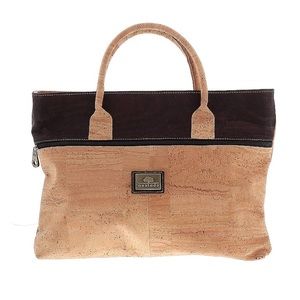 Montado Natural Cork Business Laptop Bag Purse NWT